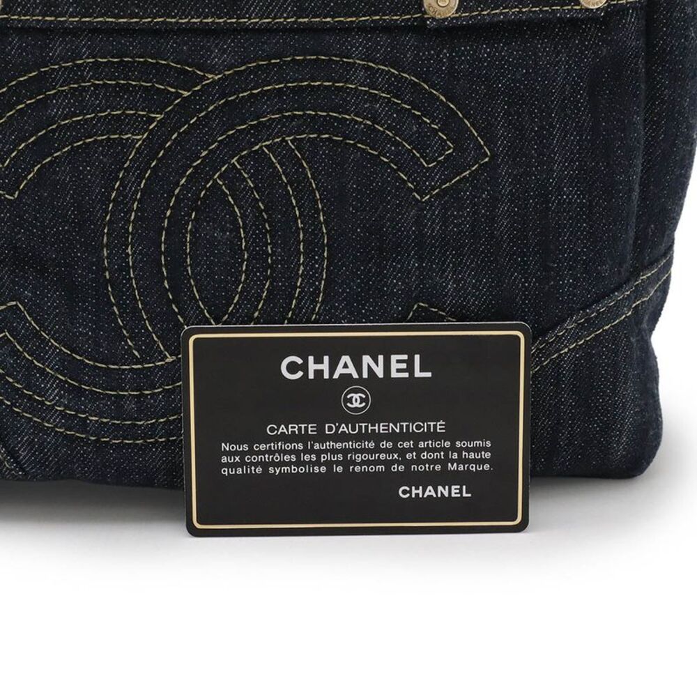 Chanel Denim Coco Mark Tote Bag - Picture 9 of 9